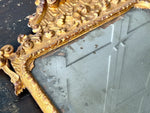 A Pair of Very Fine 18th Century Italian Giltwood Mirrors with Original Plates