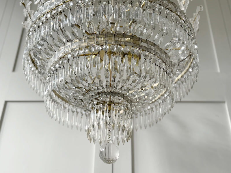 An Early 20th C Spanish Glass Chandelier