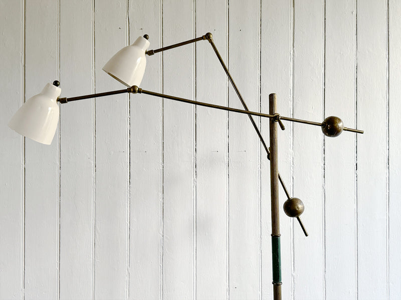 A 1950's Italian Two Arm Articulated Standing LampA 1950's Italian Two Arm Articulated Standing Lamp