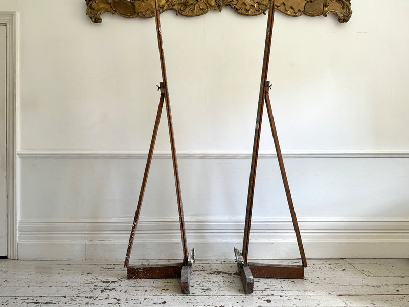 Two Large Vintage Painter's Easels