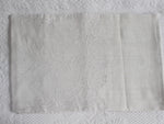 Bolsters - Antique French White on White Embroidery on Linen Bolster P345