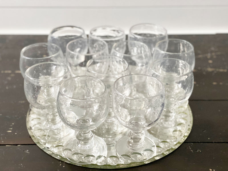 A Set of 12 Vintage Biot Wine Glasses