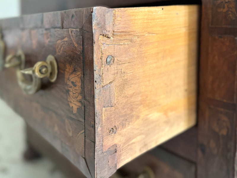 A Late 17th C French Marquetry Fruitwood Commode