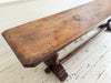 A Single Plank Walnut Top Italian Baroque Trestle Table - 9' Long