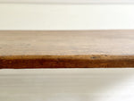 A Single Plank Walnut Top Italian Baroque Trestle Table - 9' Long