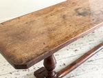 A Single Plank Walnut Top Italian Baroque Trestle Table - 9' Long