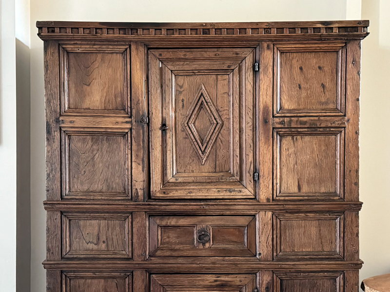 A 17th C Rustic Spanish Oak Cupboard