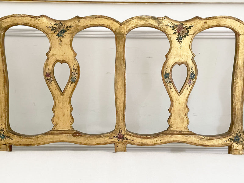 An 18th C Venetian Hand Painted Gilt Wood Sofa