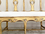 An 18th C Venetian Hand Painted Gilt Wood Sofa