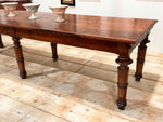 A Late 18th C Italian Six Leg Pine Dining Table