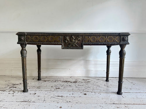 An 18th Italian Painted Console Table with Scagliola Top