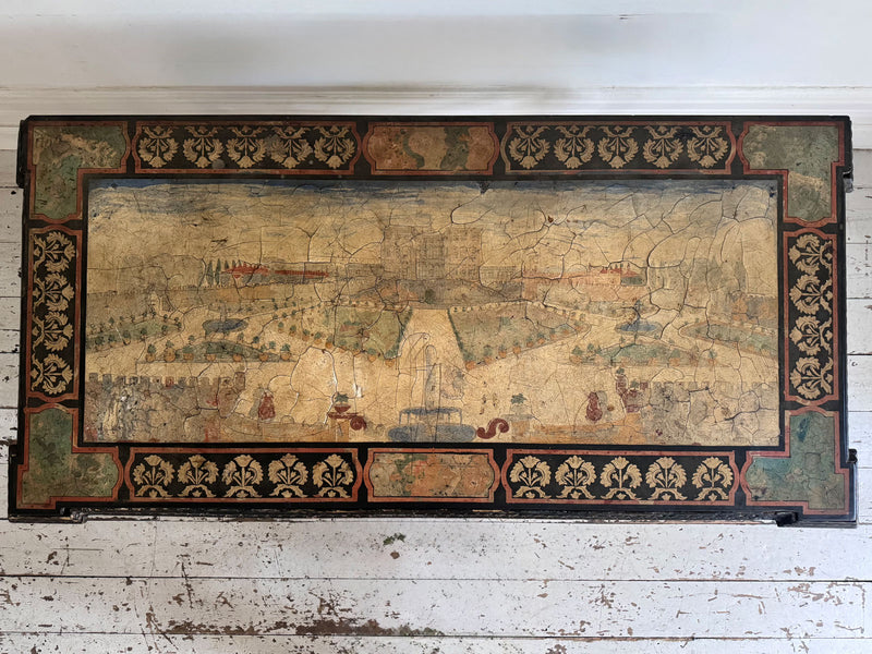 An 18th Italian Painted Console Table with Scagliola Top