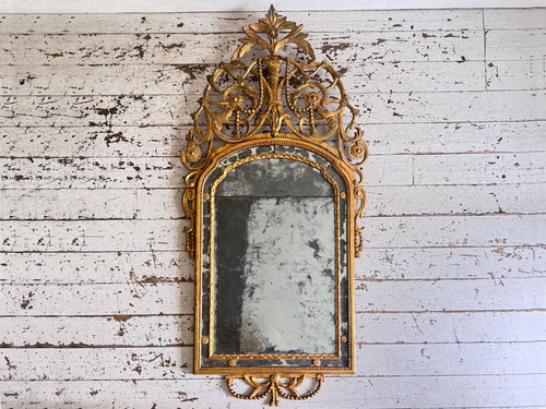 An Exceptional 18th C Piedmont Gilt Wood Italian Mirror