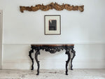 An 18th C Italian Rococo Console Table with Giallo Antico Top