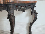 An 18th C Italian Rococo Console Table with Giallo Antico Top