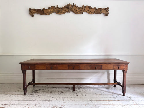 An 18th C Ten Drawer French Monastery Dining Table