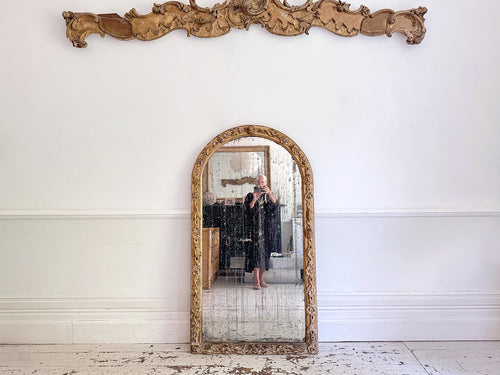 An 18th Italian Carved Giltwood Mirror