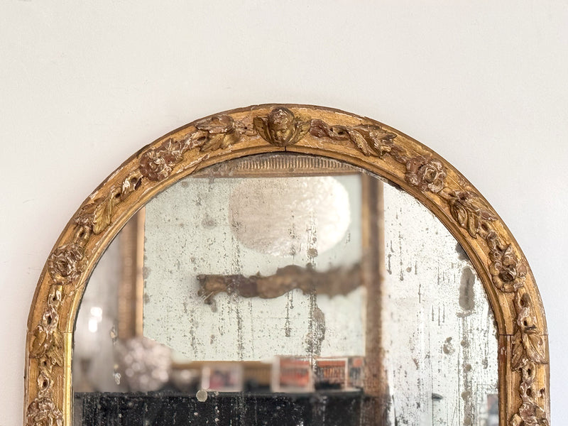 An 18th Italian Carved Giltwood Mirror