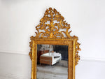 An 18th C Italian Piedmont Carved Giltwood Mirror