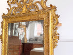 An 18th C Italian Piedmont Carved Giltwood Mirror