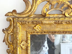 An 18th C Italian Piedmont Carved Giltwood Mirror