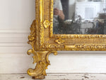 An 18th C Italian Piedmont Carved Giltwood Mirror