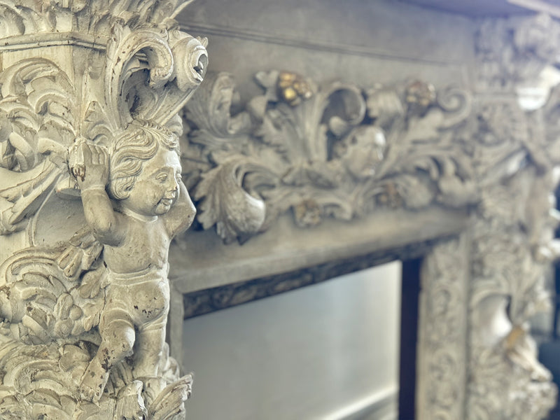 A Late 16th C/Early 17th C Carved Italian Fire Surround