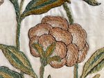 An 18th C Italian Framed Crewelwork Embroidered Panel with Crown & Monogram