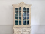 A Late 18th Early 19th Century French Glazed & Carved Painted Vitrine