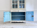 A Late 18th Early 19th Century French Glazed & Carved Painted Vitrine