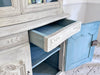 A Late 18th Early 19th Century French Glazed & Carved Painted Vitrine