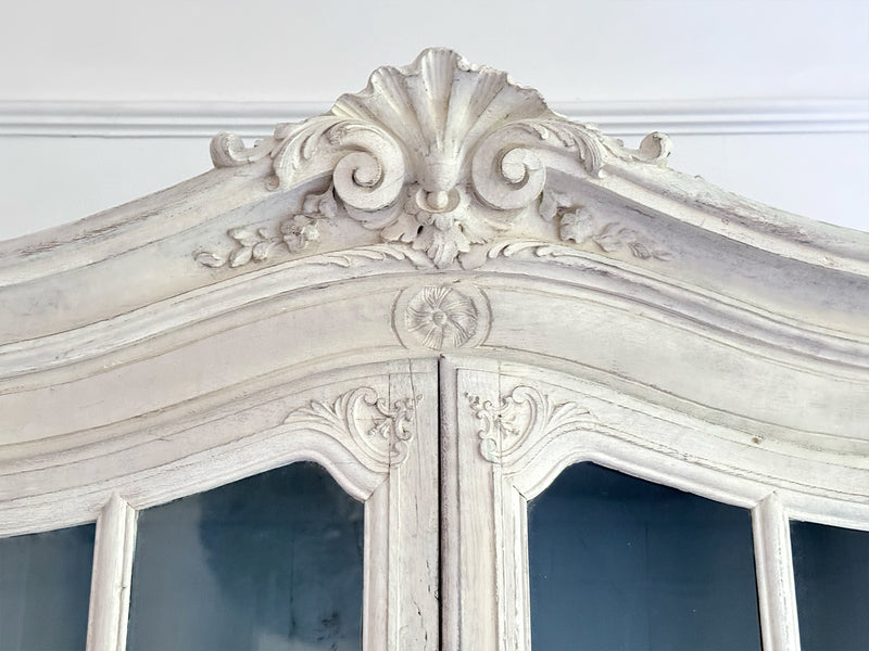 A 19th Century French Glazed & Carved Painted Vitrine