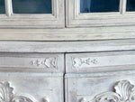 A Late 18th Early 19th Century French Glazed & Carved Painted Vitrine