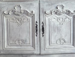 A Late 18th Early 19th Century French Glazed & Carved Painted Vitrine
