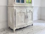 A Late 18th Early 19th Century French Glazed & Carved Painted Vitrine
