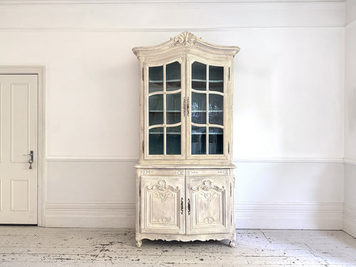A 19th Century French Glazed & Carved Painted Vitrine