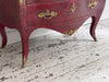 An 18th C French Red Bombe Commode with Original Brass Fixings