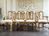 A Set of 18th Century Venetian Gilt Wood & Decorated Chairs