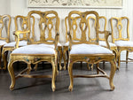 A Set of 18th Century Venetian Gilt Wood & Decorated Chairs