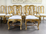 A Set of 18th Century Venetian Gilt Wood & Decorated Chairs