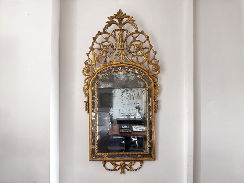 An Exceptional 18th C Piedmont Gilt Wood Italian Mirror