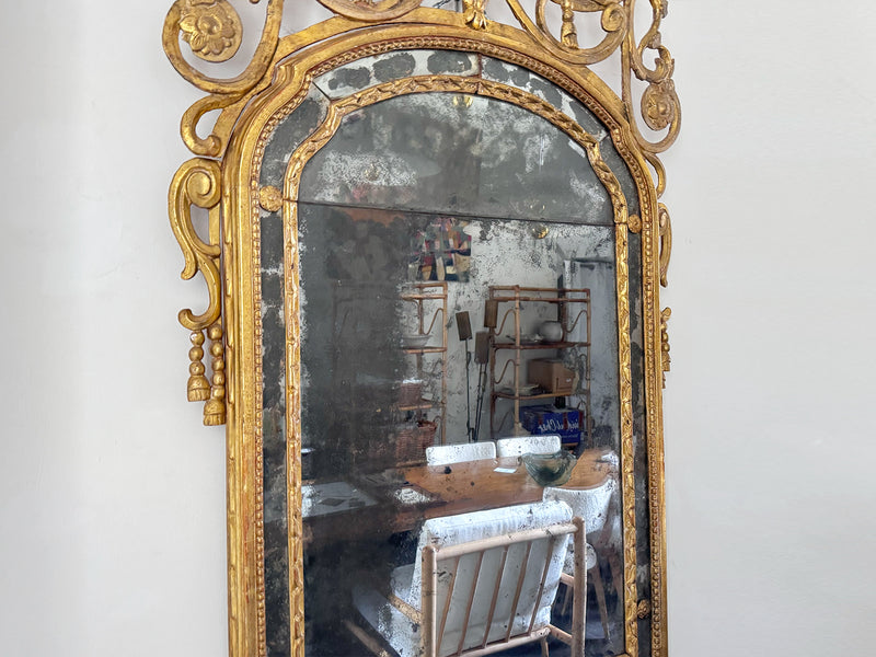 An Exceptional 18th C Piedmont Gilt Wood Italian Mirror