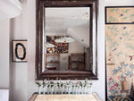 A Huge 18th C Silver Giltwood Italian Mirror