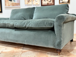 An 1920's English Country House Deep Seated Velvet Sofa