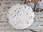 1950's French Cowhide Stools on Metal Tripod Legs