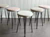Five 1950's French Stools with Distinctive Metal Legs