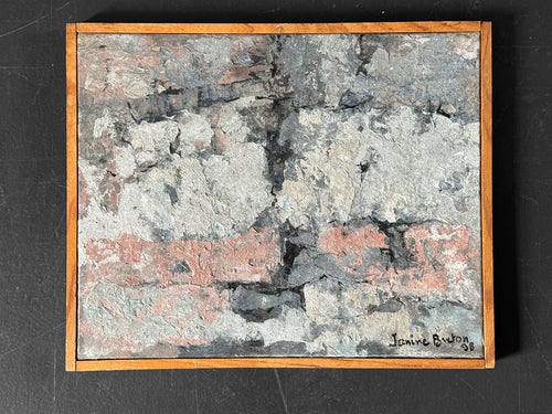 A Small 1950's Oil on Canvas Abstract Painting on Canvas by Jean-Pierre Villeneuve I