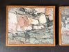 A Small 1950's Oil on Canvas Abstract Painting on Canvas by Jean-Pierre Villeneuve I