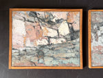 A Small 1950's Oil on Canvas Abstract Painting on Canvas by Jean-Pierre Villeneuve I