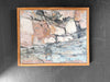 A Small 1950's Oil on Canvas Abstract Painting on Canvas by Jean-Pierre Villeneuve I